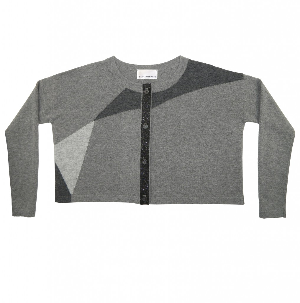 GIULIAMARANI AI 15-16 -Cardigan intarsio con abbottonatura glitter